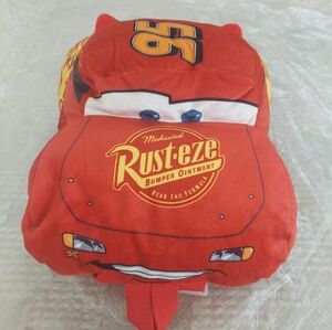 Disney Pixar Cars Lightning McQueen Childrens Backpack/ Plush Rust-eze Red 95!